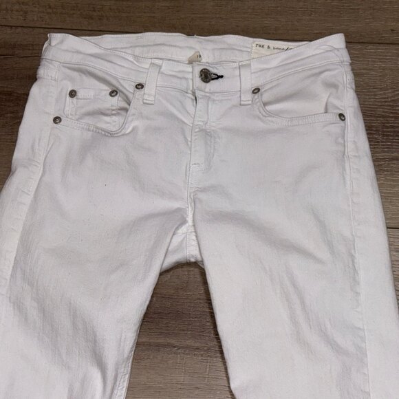 Rag & Bone The Dre Slim Boyfriend Jeans Size 25 White - Picture 3 of 14